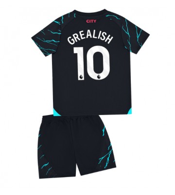 Manchester City Jack Grealish #10 Replica Third Stadium Kit for Kids 2023-24 Short Sleeve (+ pants)